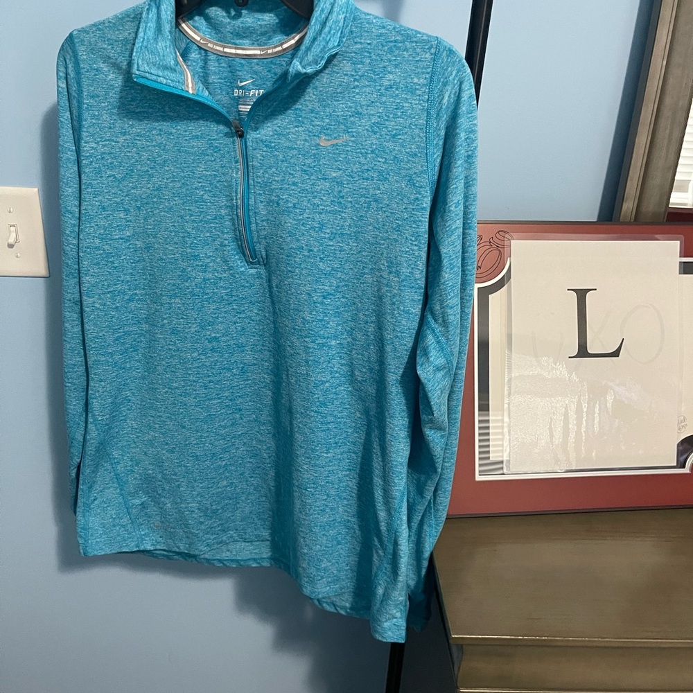 Nike Teal Quarter-Zip Top